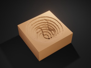 Isometric mining terrain Model 3D