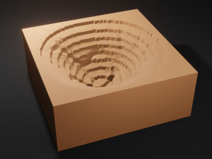 Isometric mining terrain Model 3D