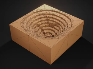 Isometric mining terrain 3D Model