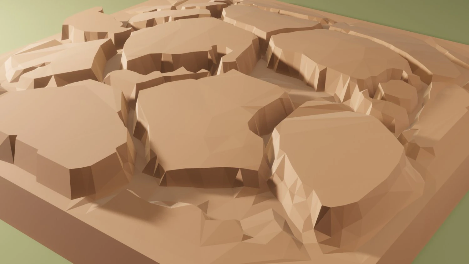 Isometric cliffs terrain 3D Model .c4d .max .obj .3ds .fbx .stl .blend 