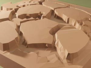 Isometric cliffs terrain 3D Models