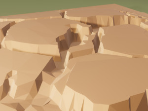 Isometric cliffs terrain Modelo 3D