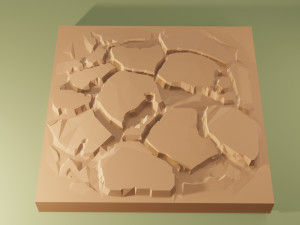 Isometric cliffs terrain Modelo 3D