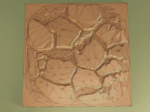 Isometric cliffs terrain 3D Model