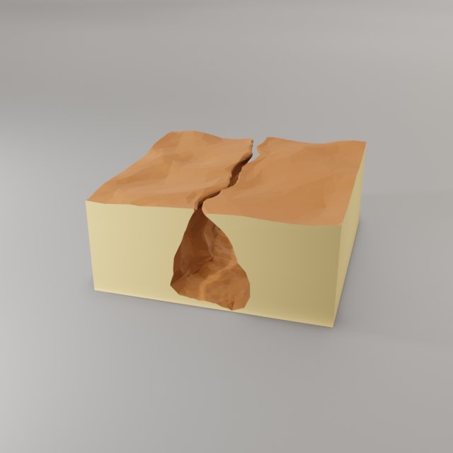 Isometric Canyon walkthrough Model 3D .c4d .max .obj .3ds .fbx .stl .blend 