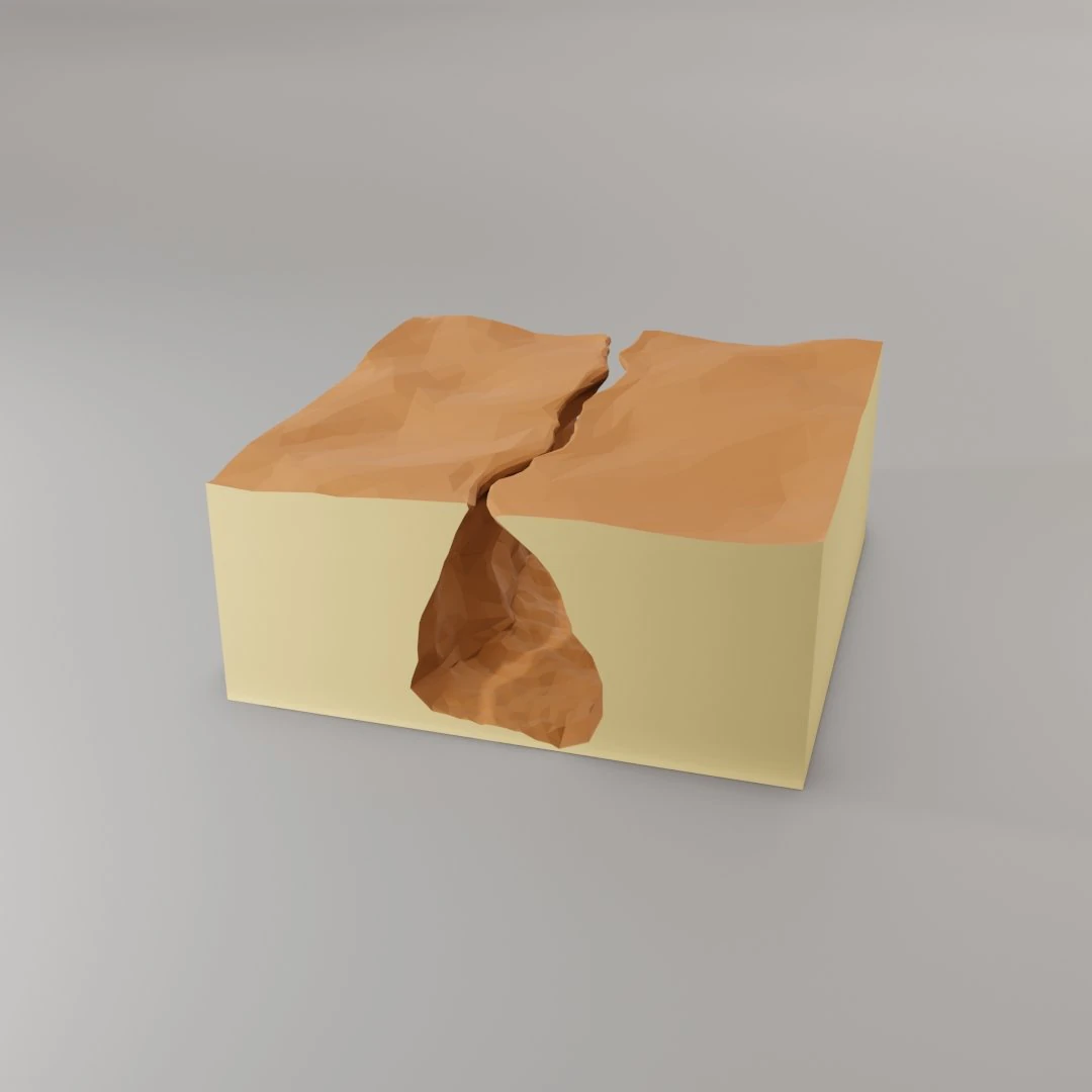 Isometric Canyon walkthrough 3D Model .c4d .max .obj .3ds .fbx .stl .blend 