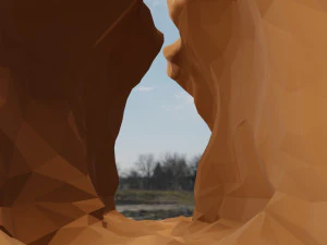 Isometric Canyon walkthrough 3D Model