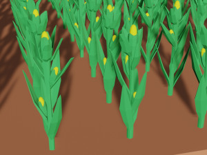 Corn field isometric Modelo 3D