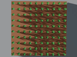 Corn field isometric 3D Model