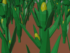 Corn field isometric 3D Model