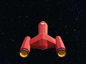 Low poly space rocket 3D मॉडल