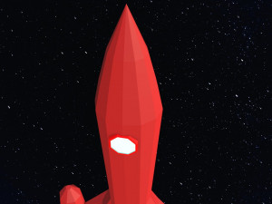 Low poly space rocket 3D मॉडल