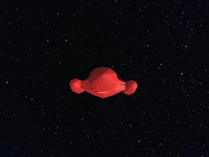 Low poly space rocket 3D मॉडल
