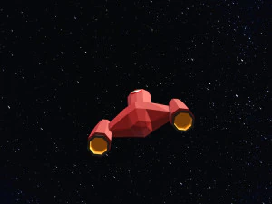 Foguete espacial de baixo poli Modelo 3D