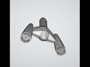 Low poly space rocket 3D मॉडल