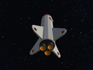 Low Poly Space Rocket 3D मॉडल