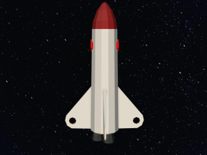 Low Poly Space Rocket 3D मॉडल