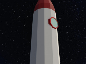 Low Poly Space Rocket 3D मॉडल