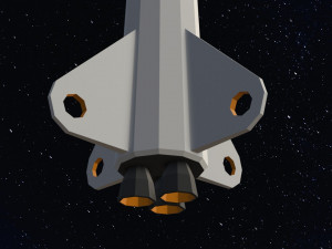 Low Poly Space Rocket 3D मॉडल