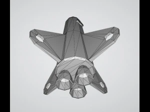 Low Poly Space Rocket 3D Model