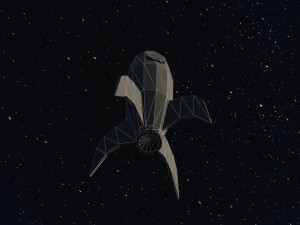 Low Poly Space Rocket 3D Модель