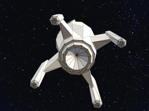 Low Poly Space Rocket Modelo 3D