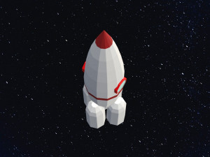 Low Poly Space Rocket 3D 模型