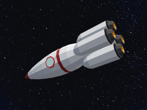 Low Poly Space Rocket 3D 模型