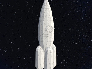 Low Poly Space Rocket 3D 模型