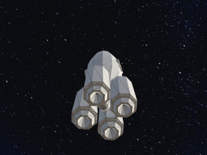 Low Poly Space Rocket 3D 模型