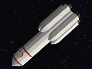 Low Poly Space Rocket 3D मॉडल