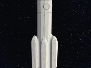 Low Poly Space Rocket 3D मॉडल