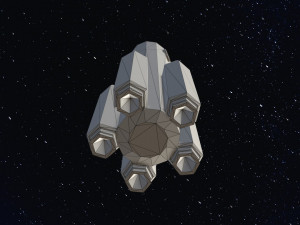 Low Poly Space Rocket 3D मॉडल