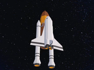 Transbordador espacial de baja poli Modelo 3D