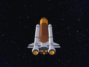 Low Poly Space Shuttle Modèle 3D