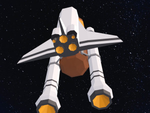 Low Poly Space Shuttle Modèle 3D