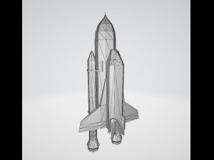 Low Poly Space Shuttle Modèle 3D
