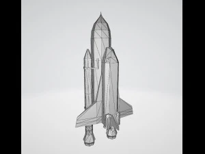 Transbordador espacial de baja poli Modelo 3D