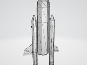 Low Poly Space Shuttle Modèle 3D