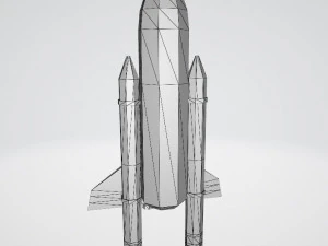 Transbordador espacial de baja poli Modelo 3D