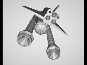 Low Poly Space Shuttle Modèle 3D