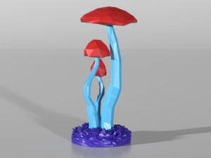 蘑菇饰品 3D 模型