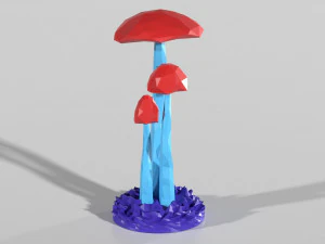 Mushroom ornament 3D Model