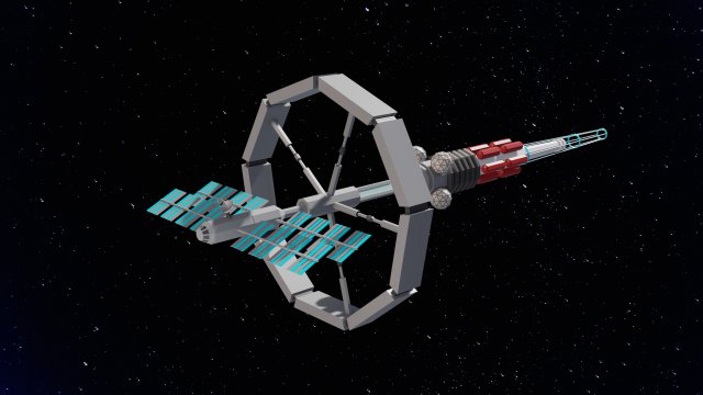 Orbital Spaceship 3D Model .c4d .max .obj .3ds .fbx .stl .blend 