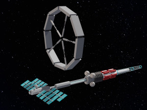 Orbital Spaceship 3D Model