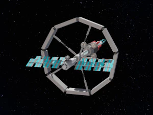 Orbital Spaceship 3D Model
