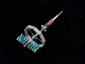 Orbital Spaceship 3D Model