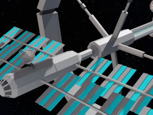 Orbital Spaceship 3D Model