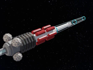 Orbital Spaceship 3D Model