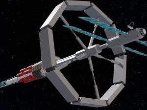 Orbital Spaceship 3D Model
